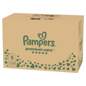 Pampers Premium Care – Еднократни пелени, Размер 6 (13–18 кг), 140 бр./кашон