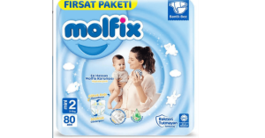 Molfix Еднократни пелени, Размер  2  (3-6 кг) х 80 бр.