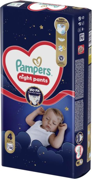 PAMPERS   Night Pants нощни гащички Размер 4 (9-15 кг) 52 бр.