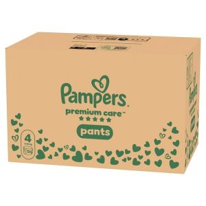Pampers Premium Care –Еднократни гащички , Размер 4 (9-15), 124бр. /КАШОН