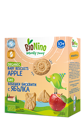 BIO NINO БИО  бебешки бисквити  с ябълка, 10 м+, 100 g