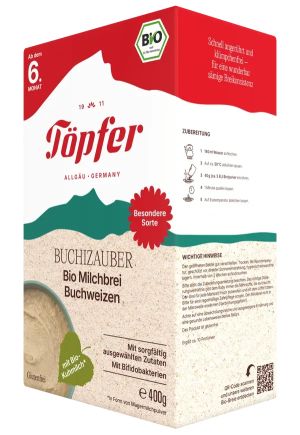 Topfer Bio Безмлечна каша Зърнено вълшебство 5м+ 200г./овез ,спелта ,ечемик/