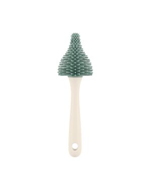 KIKKA BOO Сет четки за шишета 3 бр. с поставка Platinum Silicone Sage  31302050049