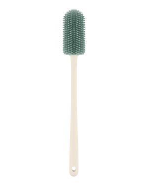 KIKKA BOO Сет четки за шишета 3 бр. с поставка Platinum Silicone Sage  31302050049