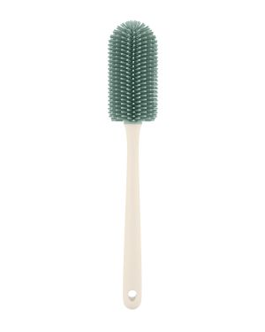 KIKKA BOO Сет четки за шишета 3 бр. с поставка Platinum Silicone Sage  31302050049