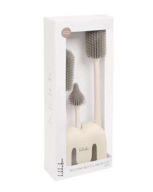 KIKKA BOO Сет четки за шишета 3 бр с поставка Platinum Silicone БЕЖОВИ 31302050050