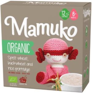 MAMUKO БИО Каша с елда, ориз, спелта 6+мес. 200 г.