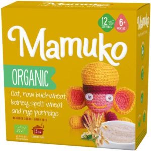 MAMUKO БИО Каша с овес, елда, ечемик, спелта и ръж 6+м 200 г.