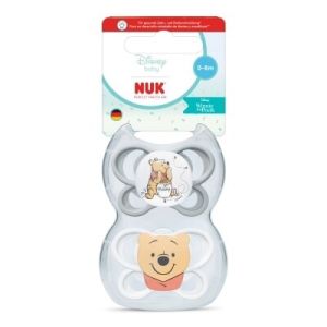 NUK Биберон залъгалка 0-6 силикон 2бр. МЕЧО ПУХ 175.358