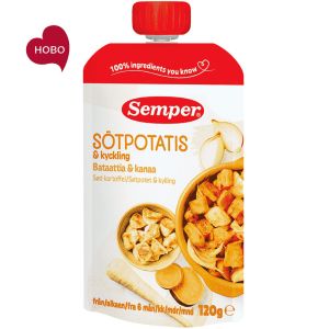 SEMPER ПАУЧ Сладък картоф и пилешко месо, 120 г. 9749