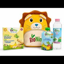 BIO NINO  Детска раничка с бисквити, вода и пауч