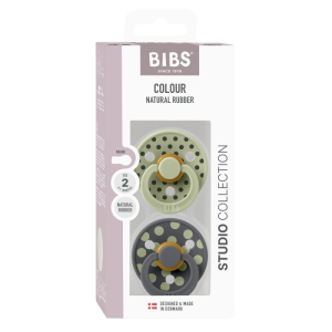 BIBS COLOUR Polka Sage/Iron, 2 бр. Биберони 6-18 месеца 12034105