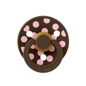  BIBS COLOUR Polka Baby Pink/Mocha, 2бр.Биберони  6-18 месеца 12034102