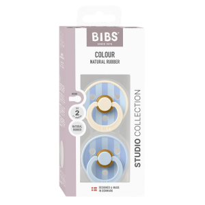BIBS Биберони  Studio COLOUR Block, Baby Blue Dusty Blue Mix, 6-18 месеца 12022103