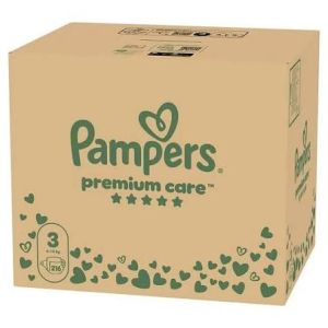 PAMPERS ПЕЛЕНИ  PREMIUM CARE  3( 6-10 кг) 216 бр. /КАШОН