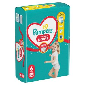 PAMPERS  Active baby -Еднократни гащички ,Размер 6 (14-19кг.),JP 42 бр./пак.