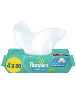 PAMPERS  Мокри кърпички  ,Fresh Clean - 4 х 80 бр. 320бр.