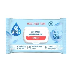 GO WIPES  влажна тоалетна хартия,Комфорт, 44 бр.