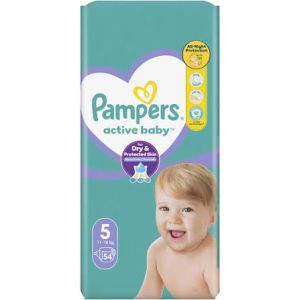 PAMPERS Active baby -Еднократни пелени, Размер 5 (11-16кг.),JP 54 бр. /пак.