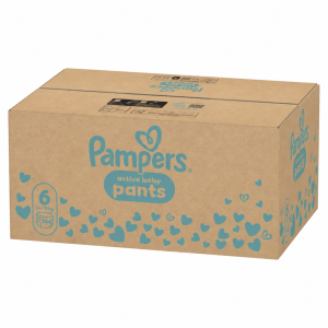 PAMPERS Active baby -Еднократни гащички , Размер  6 (14-19кг.) ,144 бр./MSB КАШОН