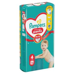 PAMPERS  Active baby -Еднократни гащички ,Размер 4 (7-14кг.), JP 54 бр./пак.