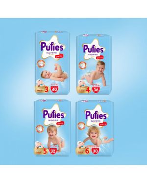 PUFIES Supreme ГАЩИЧКИ   размер 3, 6-11кг. , 40 бр. 