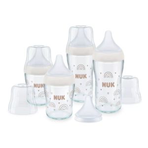 NUK  Perfect Match  Комплект стъклени бебешки шишета  с биберон, 4 бр. 225.316