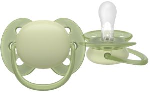 Philips  Avent Ultra Soft Залъгалки  6-18 месеца, пастелни момче със стерилизираща кутия, 2 бр.