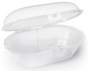 Philips AVENT Ортодонт. залъгалки 2 бр. Ultra Start Night (0-2м) + кутия за стерилизиране луна/звезда момиче