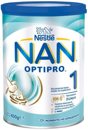 NESTLE  NAN  OPTIPRO 1  Мляко за кърмачета 0+ мес. 400 г