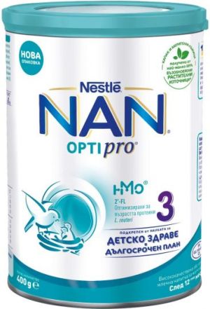 NESTLE  NAN 3 OPTIPRO Мляко за малки деца 1-2 год. 400 г