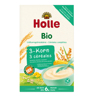 HOLLE BIO Безмлечна каша 3 зърна 250г. 2558