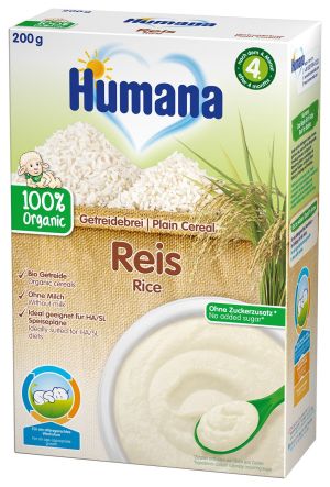 HUMANA 100% ORGANIC Безмл.каша с Ориз 