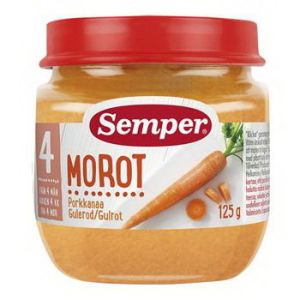 SEMPER ЗЕЛЕНЧУКОВО ПЮРЕ Моркови 4+ мес. 125 г