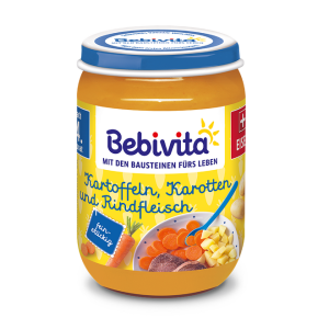 BEBIVITA  Картофи, моркови и телешко 190 г