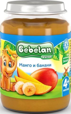 BEBELAN PUREE Манго и банани  4+м. 190 г