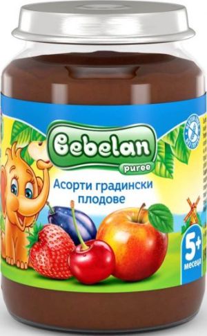 BEBELAN PUREE Асорти градински плодове 5+ мес. 190г