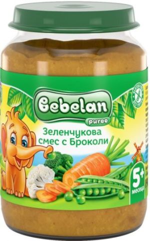 BEBELAN PUREE Зеленчукова смес с Броколи 5+ мес. 190г