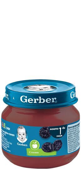 GERBER Еднокомпонентно пюре от Сливи 80 г