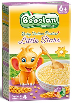 BEBELAN LITTLE STARS Бебешка паста ЗВЕЗДИЧКИ 6+ мес. 350г