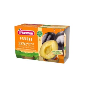 PLASMON 100% Prugna Плодово пюре слива за деца 4М+ 104 гр 2 бр