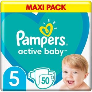 PAMPERS ACTIVE BABY 5 (11-16кг) Пелени 50 бр. (VPP)