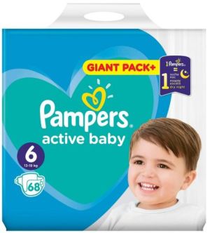  PAMPERS ACTIVE BABY Пелени 6-Extra (13-18 кг) 68 бр. (GPP)