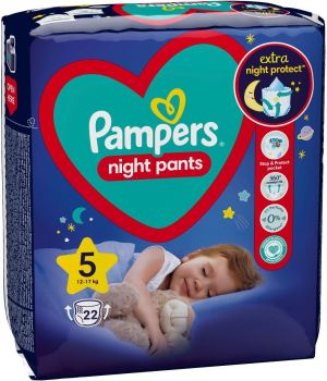 PAMPERS NIGHT ГАЩИЧКИ 5 ( 12-17 кг)  22 бр