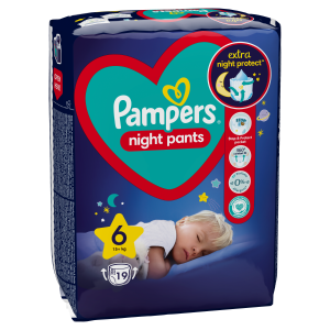 PAMPERS NIGHT ГАЩИЧКИ 6 (15+ кг)  19 бр