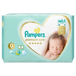 PAMPERS PREMIUM CARE Пелени  0 (под  2 kg) 30 бр