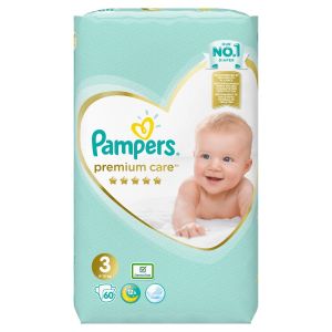 PAMPERS PREMIUM CARE Пелени  3 Midi  (4-9кг) 60 бр