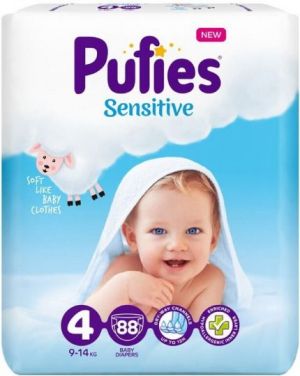 PUFIES SENSITIVE ПЕЛЕНИ 4- Maxi (9-14 кг) 88 бр. (BigPack)