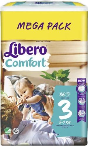 LIBERO COMFORT ПЕЛЕНИ 3-ка (5-9 кг.) 86 бр.Jumbo pack