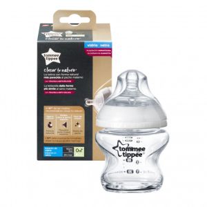 Tommee Tippee Бебешко стъклено шише за хранене - Closer to Nature: Easi Vent 150 ml  0015